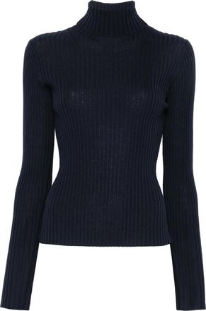 SOEUR Ribbed High-neck Sweater