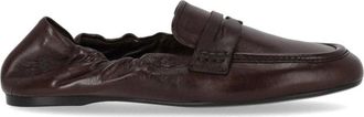Guglielmo Rotta Satijnen Loafer - Dames - Loafers - Bruin - 36 EU - Satijn - Schoenen