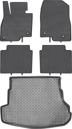 OEM Mazda 6 Iii Sed&aacute;n De 2012 - Juego De Alfombrillas De Goma Para Coche + Alfombrilla Para Maletero