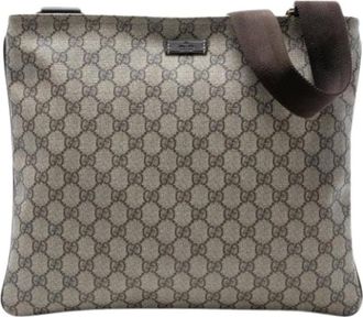 Gucci Pre-owned Cross Body Bags, female, Beige, Size: ONE SIZE Pre-owned Fabric Crossbody Bag