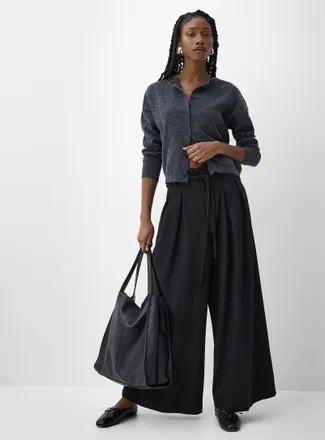 Icone Womens Pleated-waist ultra-wide pant