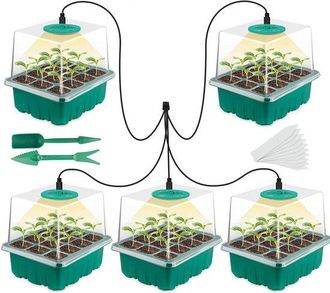 OEM Kit De Inicio Para Cultivo En Interiores, Temporizador Inteligente Y L&aacute;mpara Led Para El Crecimiento Plantas, Ventilaci&oacute;n Ajustable, Transparente