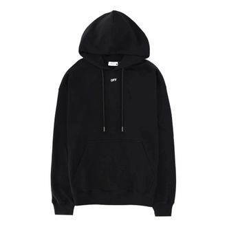 Off-white Hoodies, male, Black, Size: L 3D Arrow Spray Skate Hoodie