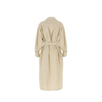 Max Mara Womens Beige Cotton Coat Clothing