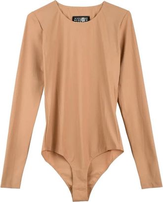 Maison Margiela Seamless Long-Sleeved Bodysuit with Round Neckline