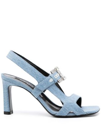 Sergio Rossi 90mm denim sandals - Blue