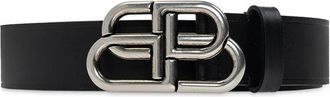 Balenciaga BB Large Riem - Heren - Riemen - Zwart - 75 CM - Leer - Accessoires