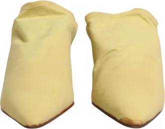 Dolce & Gabbana Yellow Suede Heel Mule Womens Shoes (Pre-Owned)