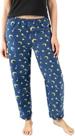 Leveret Womens Fleece Printed Holiday Pajama Pants in Moon at Nordstrom, Size X-Large