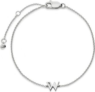 Monica Vinader Initial Pendant Bracelet in Sterling Silver W at Nordstrom