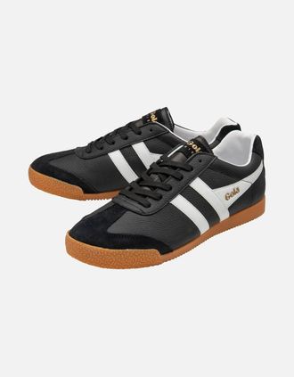 Gola Mens Harrier Leather Mens Trainers - Black - Size: 10