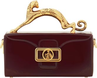 Lanvin Pencil Cat Nano Patent Leather Bag in Bacchus at Nordstrom