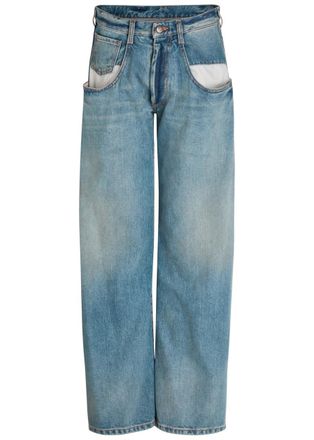 Maison Margiela Exposed-pocket Straight-leg Jeans - Denim - 25 (W25 / UK6 / XS)