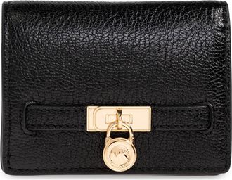Michael Kors Accessoires, Dames, Zwart, ONE Size, Leer, Hamilton Moderne Kleine Leren Portemonnee