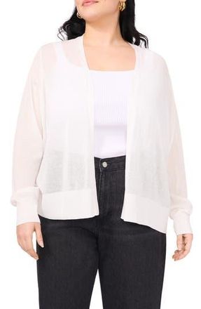 Vince Camuto Tissue Knit Cardigan in Bright White at Nordstrom Rack, Size 2X