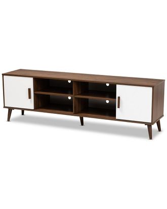 Baxton Studio Quinn Two-Tone 2-Door Tv Stand