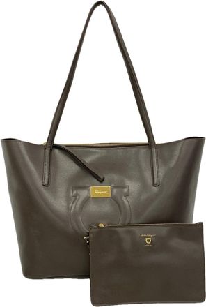 Ferragamo Brown Leather Tote Bag (Pre-Owned)