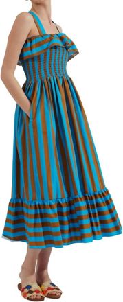 La DoubleJ Sunkissed Dress In Riviera Turchese