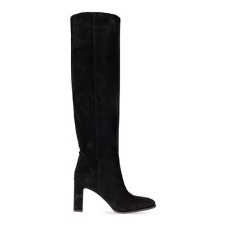 Jimmy Choo London Schoenen, Dames, Zwart, 37 EU, Leer, Caly Hoge Laarzen
