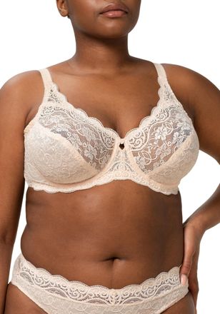 Triumph B&uuml;gel-BH TRIUMPH Amourette 300, Damen, Gr. 70, Cup B, orange (orange highlight), Spitze, Obermaterial: 77% Polyamid, 17% Elasthan (LYCRA), 6% Baumwoll