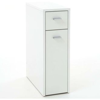 FMD 930-001 - Mobile Multiuso, Materiale Truciolare/Melamina/Legno, Bianco, 20 x 45 x 61 cm
