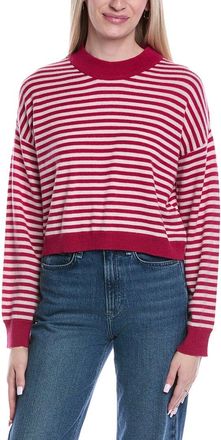 Brodie Stitchy Stripe Wool & Cashmere-Blend Sweater