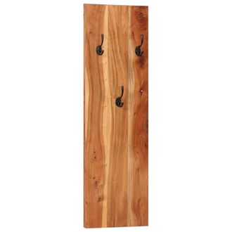 Berkfield Home Wall-mounted Coat Racks 2 pcs 36x3x110 cm Solid Acacia Wood in Brown | Size: 36 x 3 x 110 cm