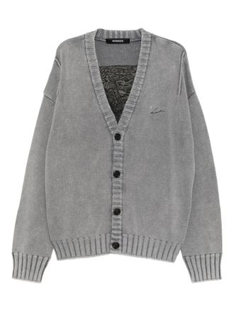 Songzio angel embroidered cardigan - men - Cotton - 48 - Grey