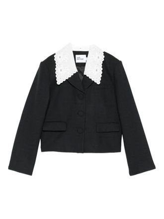 Self Portrait Giacca con ricamo - Grigio