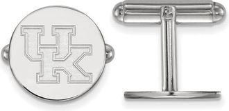 Diamond2Deal Sterling Silver Rhodium-plated Kentucky U-K Cuff Links
