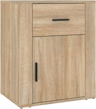 vidaXL Vidaxl - Mesita de noche madera contrachapada roble sonoma 50x36x60 cm