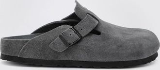 Birkenstock Sabot Boston in pelle scamosciata con cinturino regolabile