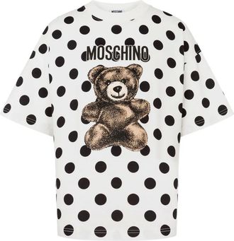 Moschino T-shirt a pois - Bianco