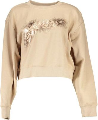 Guess Dames, Sweatshirts & Hoodies, Beige, Maat: 2XL Katoen