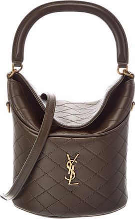 Saint Laurent Gaby Leather Bucket Bag