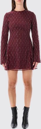 Rotate Off-the-Shoulder Crochet Midi Dress in Recycled Polyester