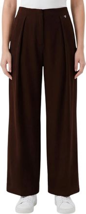 Am&eacute;lie & Am&eacute;lie Mara Broek - Dames - Wijde Broeken - Bruin - XL - Polyester - Broeken