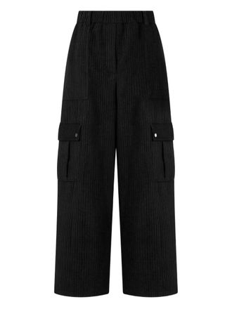 TOMBOY Corduroy Cargo Trousers - Black