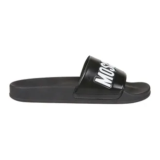 Moschino Sliders, male, Black, Size: 12 US Pool Slide