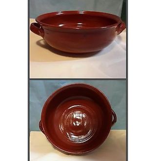 Trade Shop Trade Shop - 6 Tegamini 15 Cm Con Manici Tegame Tegami Pentolame Ceramica Terracotta Cucina