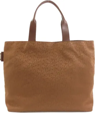 Longchamp Brown Canvas Tote Bag (Pre-Owned)
