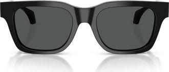 Versace 52mm Square Sunglasses in Black /Dark Grey at Nordstrom