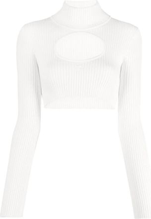 Courr&egrave;ges White Cut-out Jumper