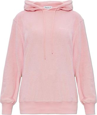 Hunza G Hoodies & sweatvesten, Dames, Roze, S, Katoen, Terry Towelling Hoodie