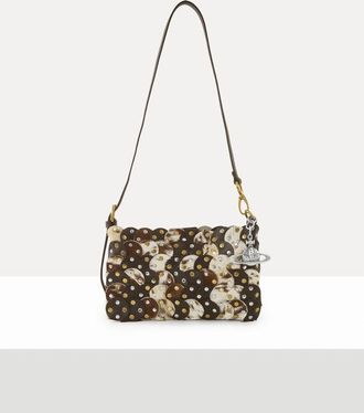 Vivienne Westwood Lola Shoulder Bag Hairy/smooth Leather White-brown