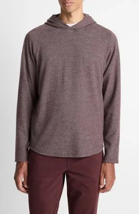 Vince Broken Twill Hoodie in Port/heather Grey at Nordstrom Rack, Size Xx-Large