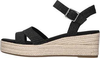 Toms Audrey Sandalen voor zomerse vibes - Dames - Sleehakken - Zwart - 40 EU - Su&egrave;de - Schoenen