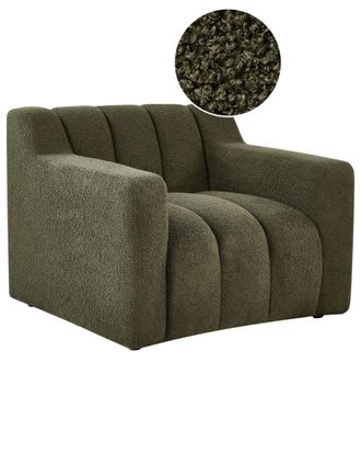 Beliani Sill&oacute;n Boucl&eacute; Verde oscuro