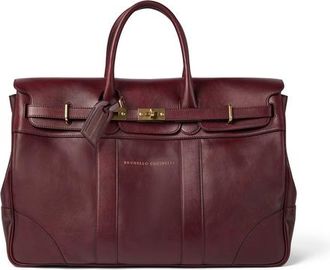 Brunello Cucinelli Calfskin bag in Burgundy at Nordstrom