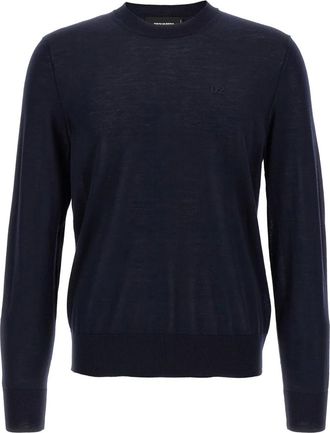 Dsquared2 Truien & Vesten, Heren, Blauw, L, Wol, Crew Neck Wool Sweater
